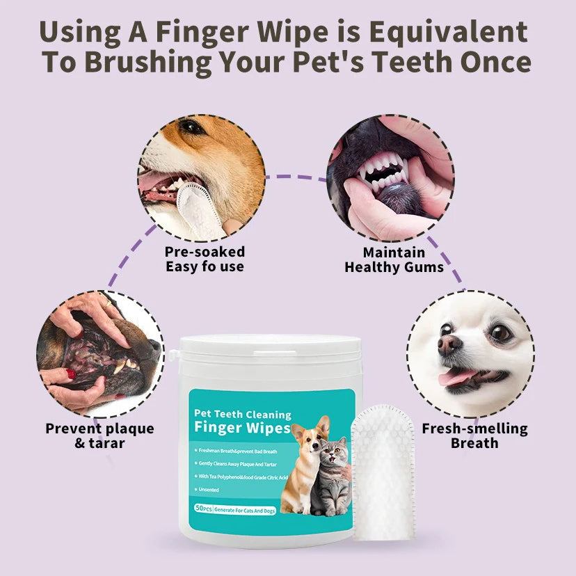Disposable Pet Finger Toothbrushes
